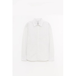 MFPEN WHITE CONNECTION CHECK GENEROUS SHIRT